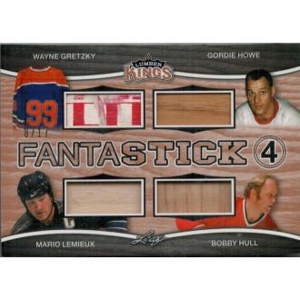 Exkluzivní karty - Gretzky Wayne, Howe Gordie, Lemieux Mario, Hull Bobby - 2017-18 Leaf Lumber Kings Fantastick 4 No.F4-05