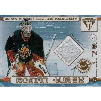 Jersey karty - Turek Roman, Savard Marc - 2001-02 Titanium Double-Sided Jerseys white No.5