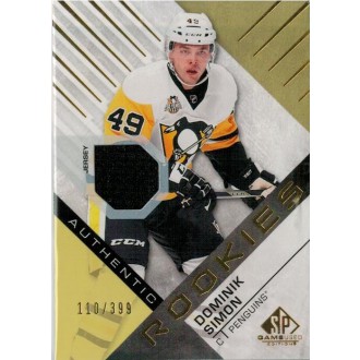 Jersey karty - Simon Dominik - 2016-17 SP Game Used Gold No.123