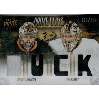 Jersey karty - Andersen Frederik, Bobkov Igor - 2013-14 Panini Prime Dual Jerseys No.D-AB
