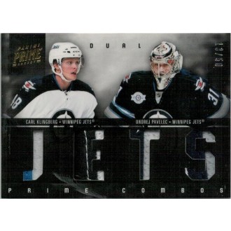 Jersey karty - Klingberg Carl, Pavelec Ondřej - 2011-12 Prime Combos Jerseys Prime No.46