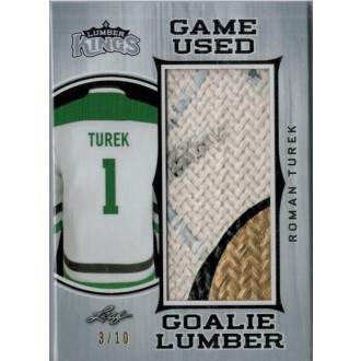 Exkluzivní karty - Turek Roman - 2017-18 Leaf Lumber Kings Game Used Goalie Lumber Silver no.2 No.GL-26