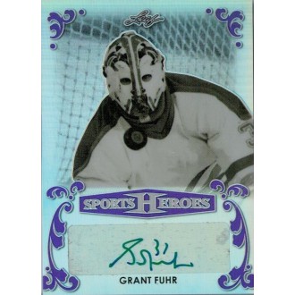 Podepsané karty - Fuhr Grant - 2017-18 Leaf Metal Sports Heroes Autographs Prismatic Purple No.BA-GF1