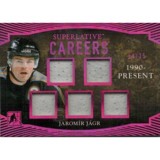 Jersey karty - Jágr Jaromír - 2017-18 ITG Superlative Careers Spectrum Magenta No.C-10