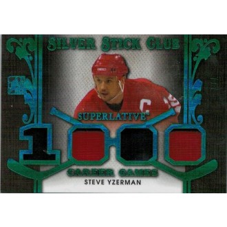 Jersey karty - Yzerman Steve - 2017-18 ITG Superlative Silver Stick Club Spectrum Green No.SC-22