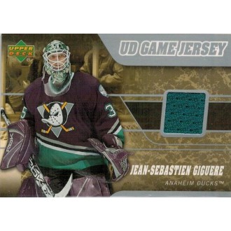 Jersey karty - Giguere Jean-Sebastien - 2006-07 Upper Deck Game Jerseys No.J-JG