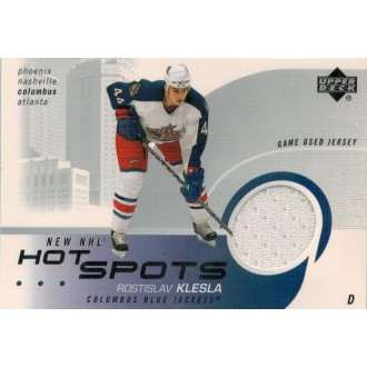 Jersey karty - Klesla Rostislav - 2002-03 Upper Deck Hot Spots Jerseys  No.HS-RK