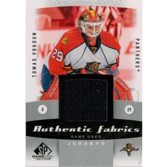 Jersey karty - Vokoun Tomáš - 2010-11 SP Game Used Authentic Fabrics No.AF-VK
