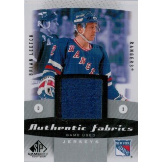 Jersey karty - Leetch Brian - 2010-11 SP Game Used Authentic Fabrics No.AF-BL