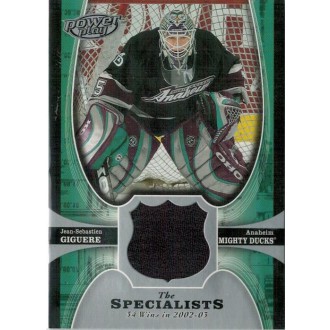 Jersey karty - Giguere Jean-Sebastien - 2005-06 Power Play Specialists Jerseys No.TS-JS