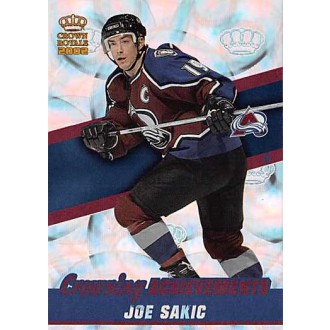 Insertní karty - Sakic Joe - 2001-02 Crown Royale Crowning Achievements No.13