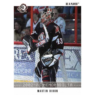 Řadové karty - Biron Martin - 2002-03 BAP Memorabilia No.9