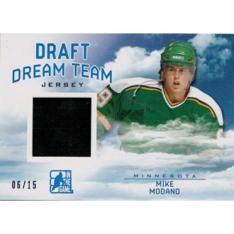Jersey karty - Modano Mike - 2014-15 ITG Draft Prospects Draft Dream Team Jerseys Blue No.DT-16