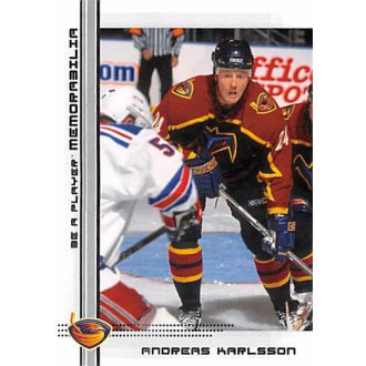 Řadové karty - Karlsson Andreas - 2000-01 BAP Memorabilia No.447