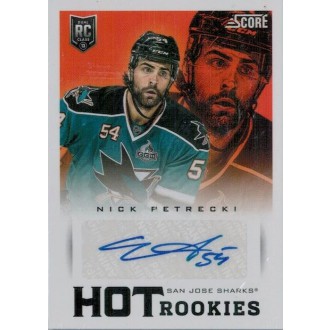 Podepsané karty - Petrecki Nick - 2013-14 Score Hot Rookie Signatures No.634