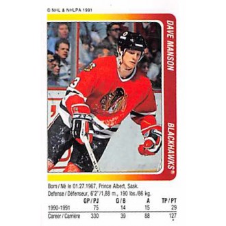Řadové karty - Manson Dave - 1991-92 Panini Stickers No.15