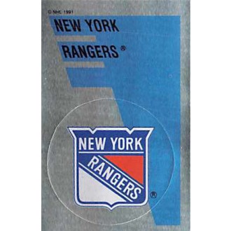 Řadové karty - New York Rangers Logo - 1991-92 Panini Stickers No.166