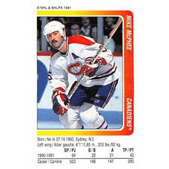 Řadové karty - McPhee Mike - 1991-92 Panini Stickers No.188