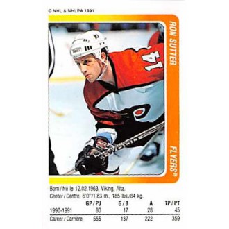 Řadové karty - Sutter Ron - 1991-92 Panini Stickers No.233