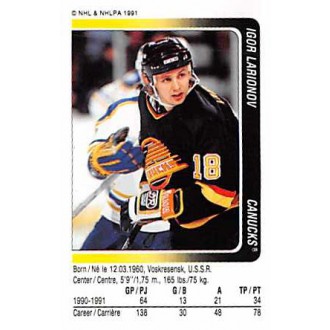 Řadové karty - Larionov Igor - 1991-92 Panini Stickers No.42