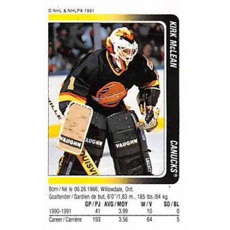 Řadové karty - McLean Kirk - 1991-92 Panini Stickers No.45