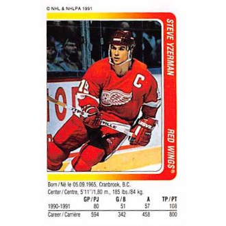 Řadové karty - Yzerman Steve - 1991-92 Panini Stickers No.134