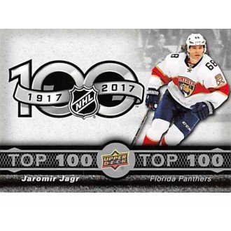 Insertní karty - Jágr Jaromír - 2017-18 Tim Hortons Top 100 No.TOP-5