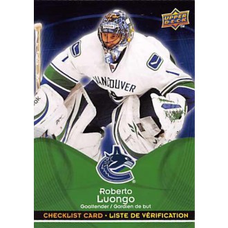 Insertní karty - Luongo Roberto - 2009-10 McDonalds Upper Deck Checklists  No.CL3