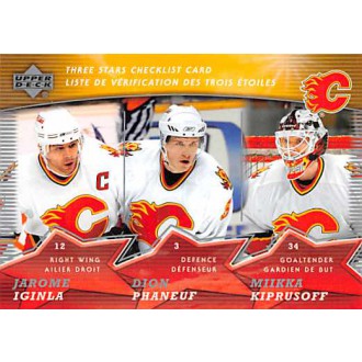 Insertní karty - Kiprusoff Miikka, Iginla Jarome, Phaneuf Dion - 2007-08 McDonalds Upper Deck Three Stars No.CL5