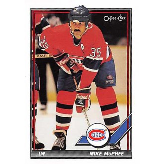 Řadové karty - McPhee Mike - 1991-92 O-Pee-Chee No.252