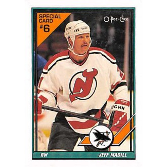 Insertní karty - Madill Jeff - 1991-92 O-Pee-Chee Sharks and Russians Inserts No.6S