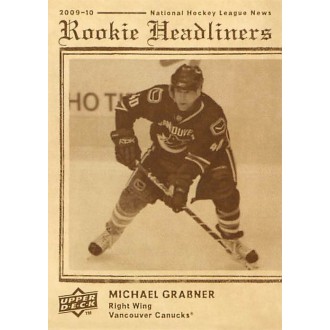 Insertní karty - Grabner Michael - 2009-10 Upper Deck Rookie Headliners No.RH19