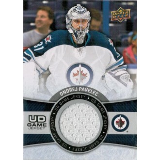 Jersey karty - Pavelec Ondřej - 2015-16 Upper Deck Game Jerseys White No.GJ-PA