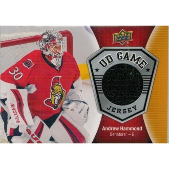 Jersey karty - Hammond Andrew - 2016-17 Upper Deck Game Jerseys black No.GJ-AH