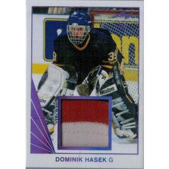 Patch karty - Hašek Dominik - 2017-18 Leaf 1990 Leaf Memorabilia Purple No.BM-11