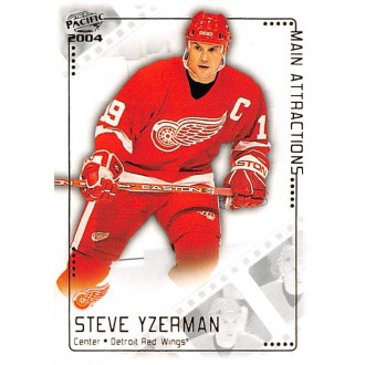 Insertní karty - Yzerman Steve - 2003-04 Pacific Main Attractions No.6
