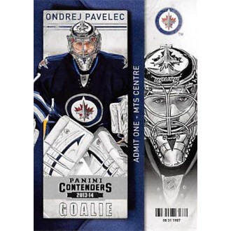 Řadové karty - Pavelec Ondřej - 2013-14 Contenders No.70