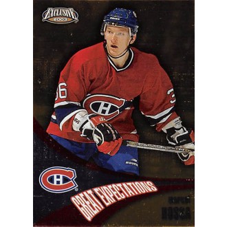 Insertní karty - Hossa Marcel - 2002-03 Exclusive Great Expectations No.11