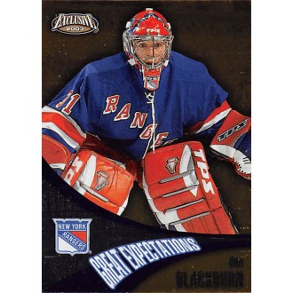 Insertní karty - Blackburn Dan - 2002-03 Exclusive Great Expectations No.13
