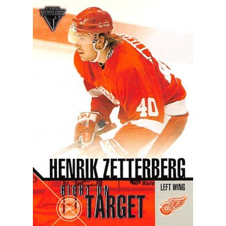 Insertní karty - Zetterberg Henrik - 2002-03 Titanium Right on Target No.7