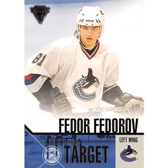 Insertní karty - Fedorov Fedor - 2002-03 Titanium Right on Target No.20