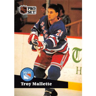 Řadové karty - Mallette Troy - 1991-92 Pro Set No.157