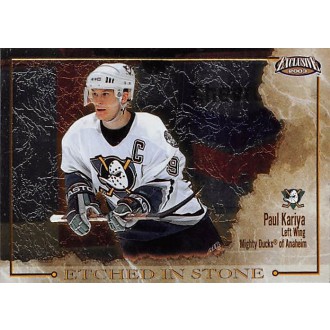 Insertní karty - Kariya Paul - 2002-03 Exclusive Etched in Stone No.1