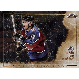 Insertní karty - Sakic Joe - 2002-03 Exclusive Etched in Stone No.4