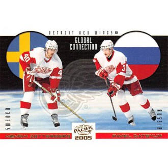 Insertní karty - Zetterberg Henrik, Datsyuk Pavel - 2004-05 Pacific Global Connection No.5