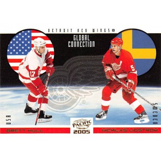 Insertní karty - Hull Brett, Lidstrom Nicklas - 2004-05 Pacific Global Connection No.6