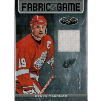 Jersey karty - Yzerman Steve - 2012-13 Certified Fabric of the Game No.FOG-SY
