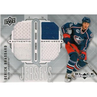 Jersey karty - Brassard Derick - 2009-10 Black Diamond Jerseys Quad No.QJ-BR