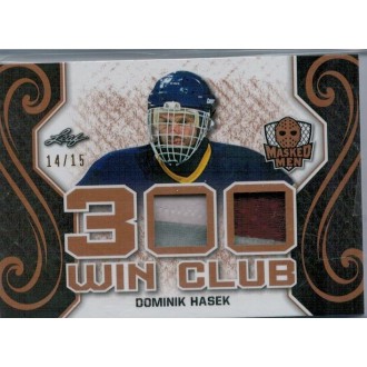 Exkluzivní karty - Hašek Dominik - 2017-18 Leaf Masked Men 300 Win Club Memorabilia No.3WC-05