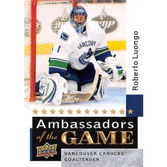 Insertní karty - Luongo Roberto - 2009-10 Upper Deck Ambassadors of the Game No.AG60